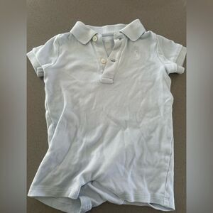Ralph Lauren Baby Blue Short sleeve Romper size 6 months